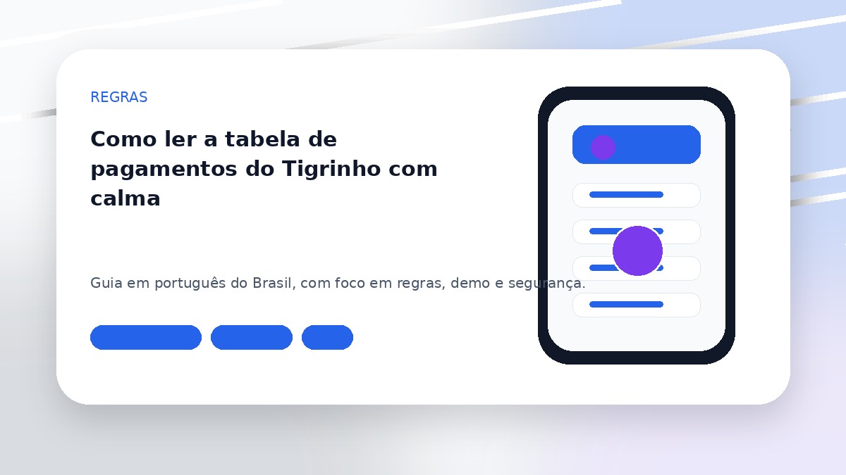 Como ler a tabela de pagamentos do Tigrinho com calma