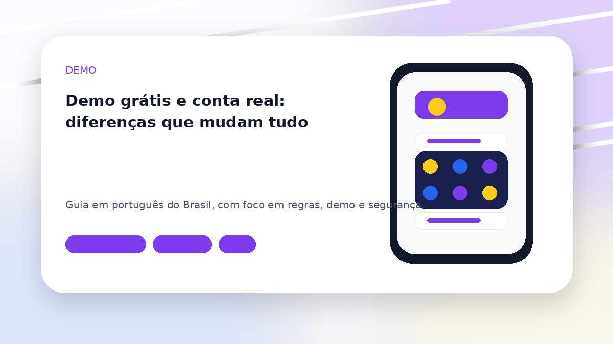Demo grátis e conta real: diferenças que mudam tudo